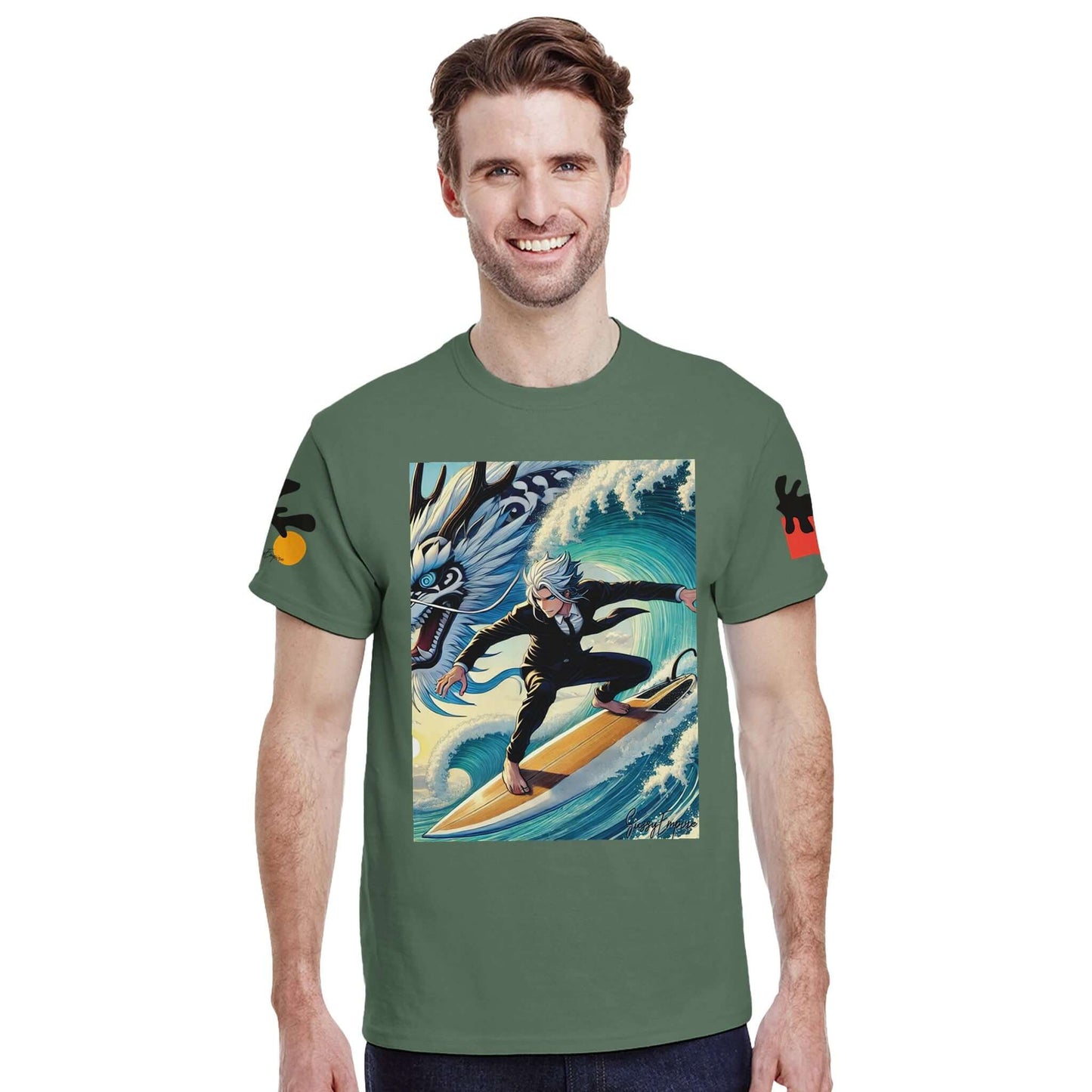 Surfing with Dragons Men's T-Shirt - Sussy Empire