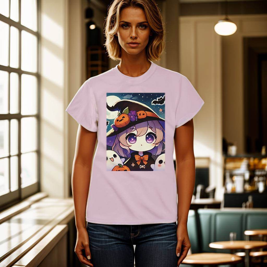 Halloween Cute Ghost T-Shirt Women