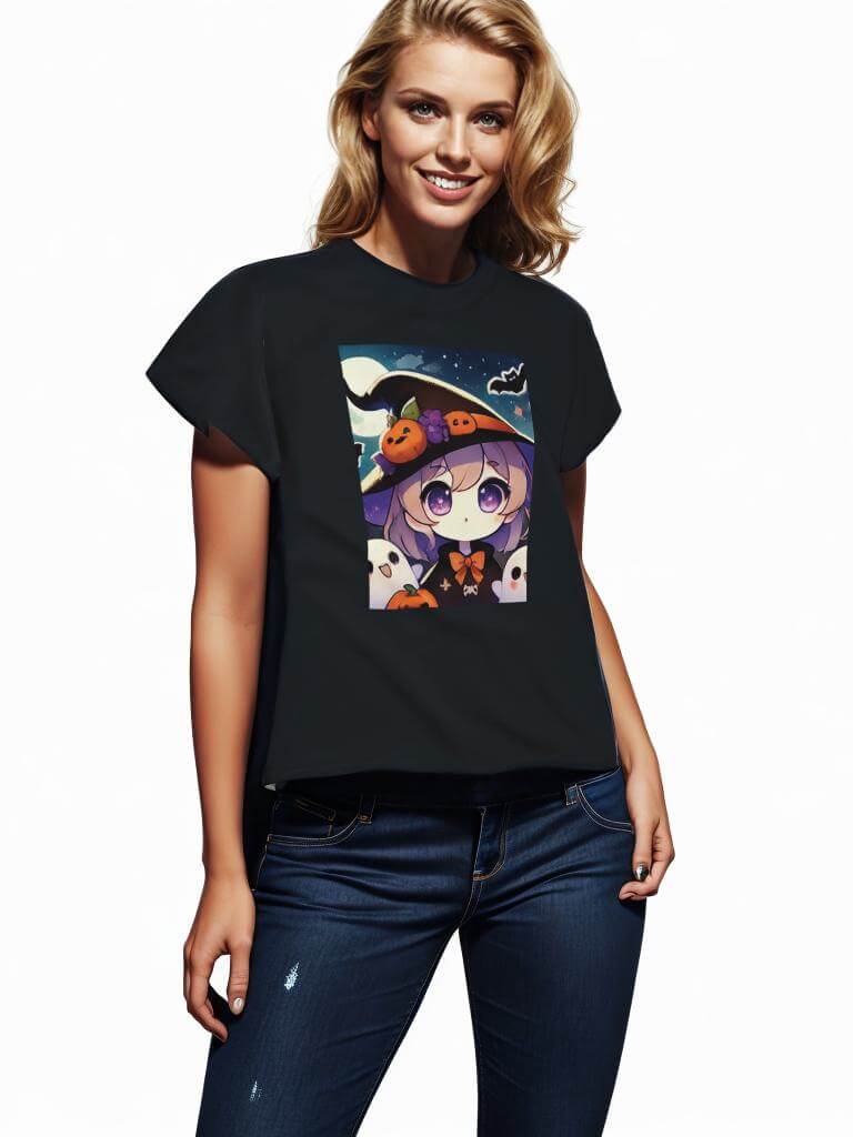 Halloween Cute Ghost T-Shirt Women