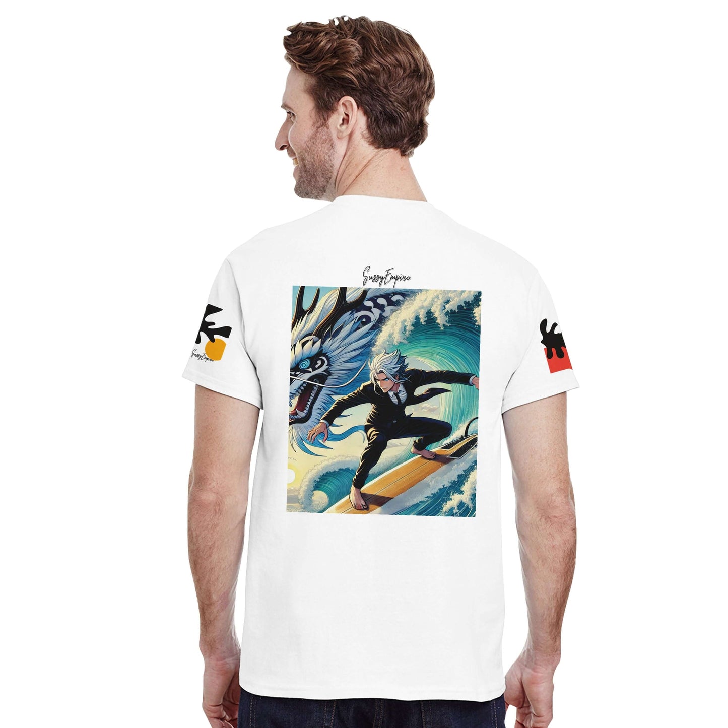 Surfing with Dragons Tee - Sussy Empire