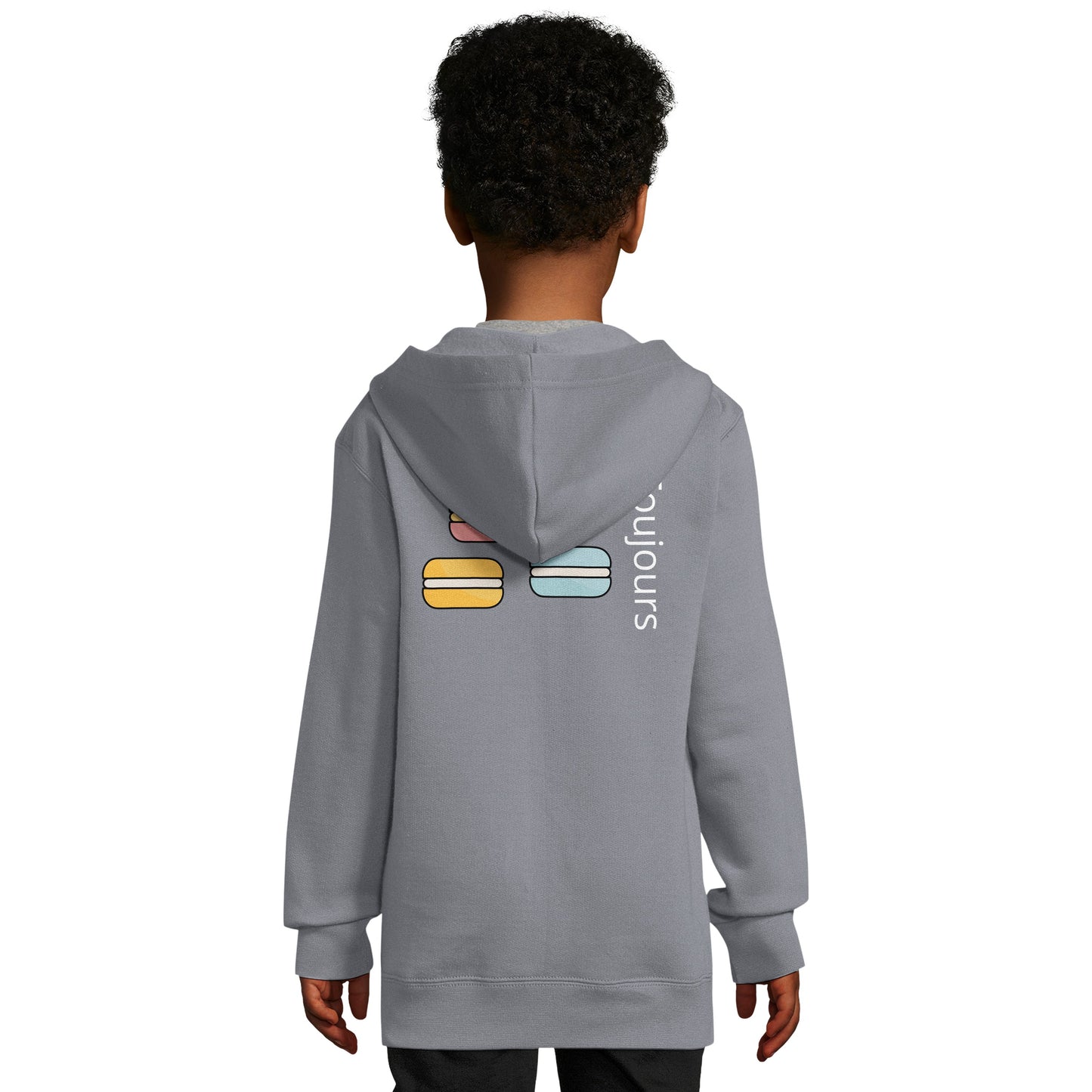 J'adore les Macarons Full Zip Kids Hoodie with Pockets