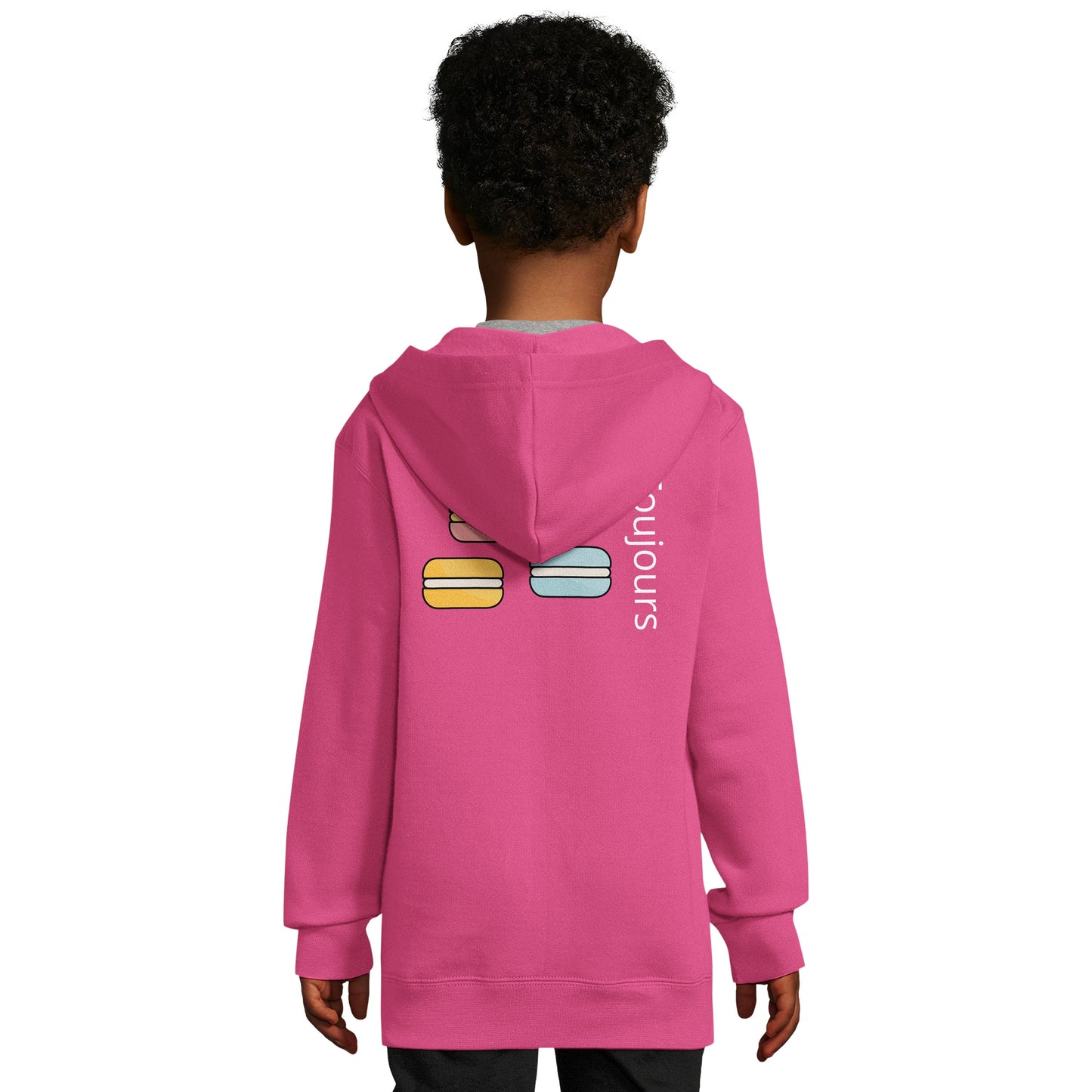 J'adore les Macarons Full Zip Kids Hoodie with Pockets