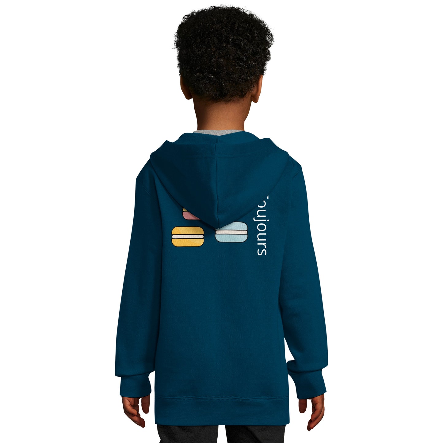 J'adore les Macarons Full Zip Kids Hoodie with Pockets