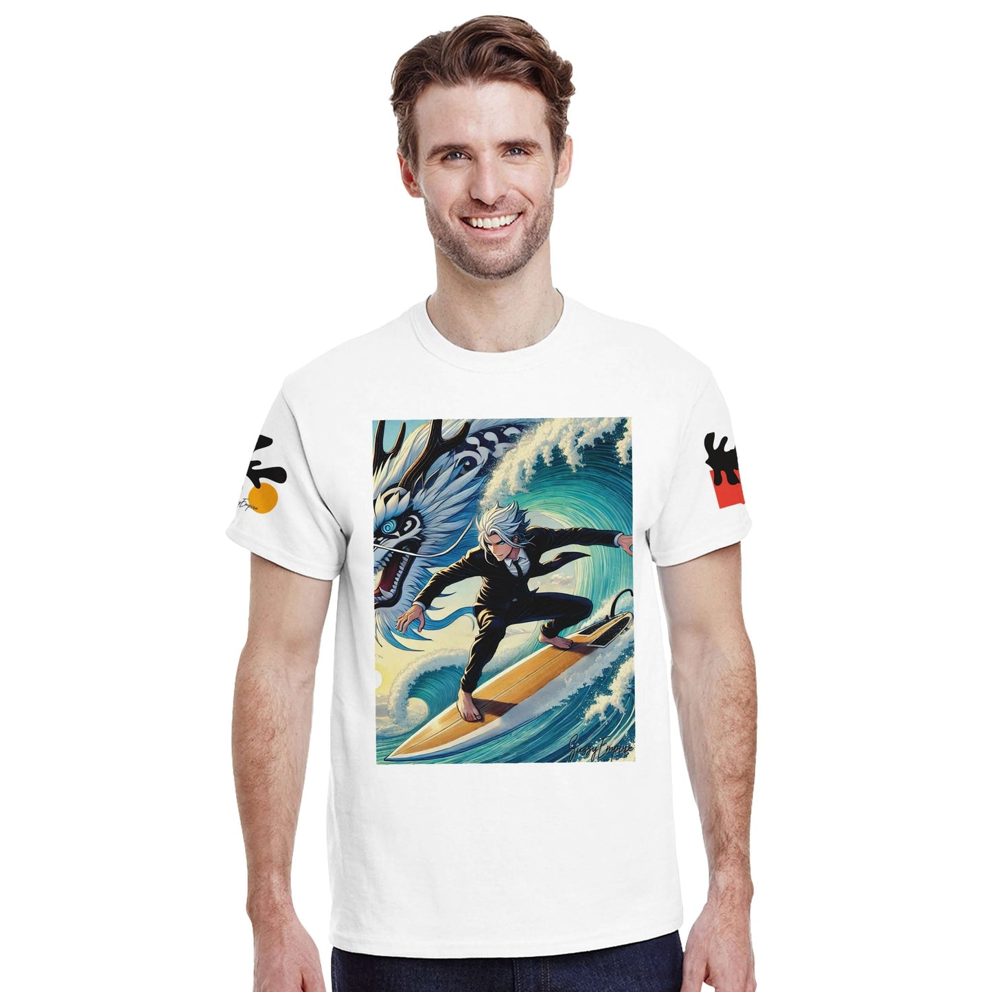 Surfing with Dragons Tee - Sussy Empire