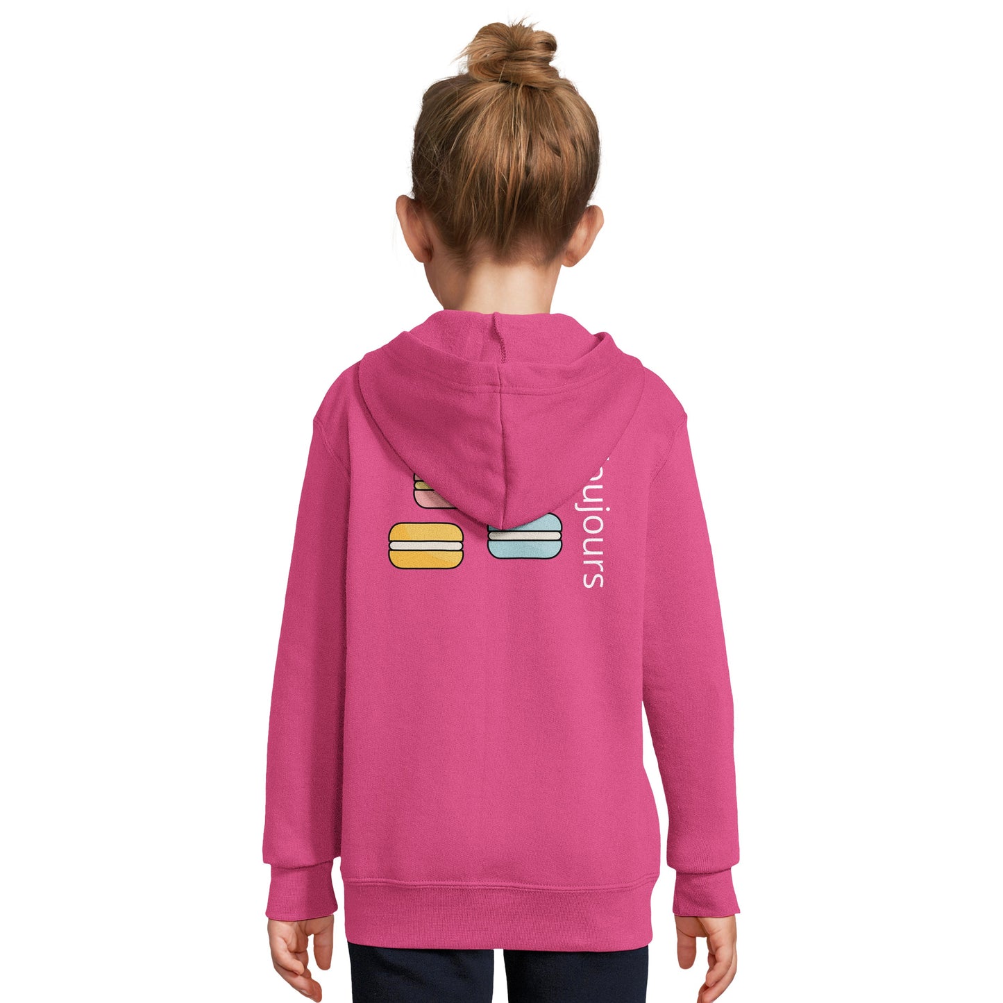 J'adore les Macarons Full Zip Kids Hoodie with Pockets