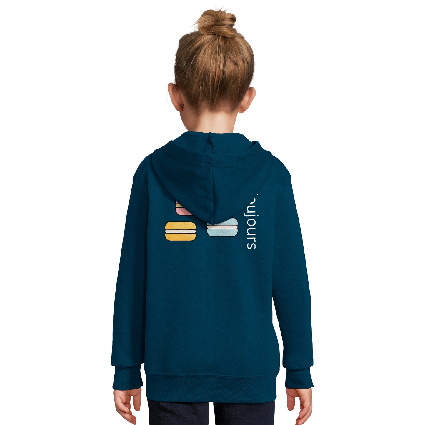 J'adore les Macarons Full Zip Kids Hoodie with Pockets