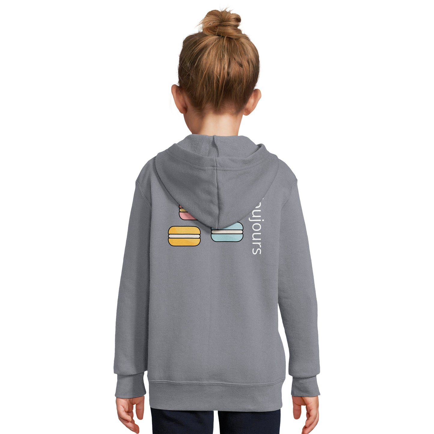 J'adore les Macarons Full Zip Kids Hoodie with Pockets